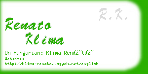 renato klima business card